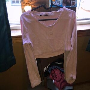 pink, M, Gymshark long sleeve croptop, good condition
